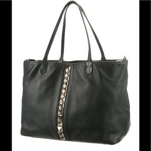 VALENTINO ROCKSTUD LEATHER LEATHER TOTE:SOLD